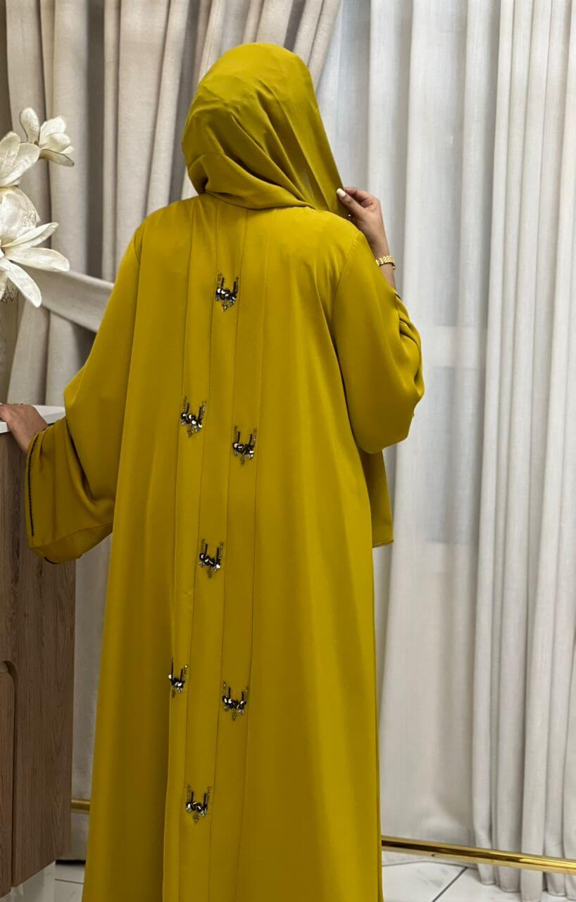 Golden Elegance Abaya  (Pre-Order) - ABAYA DUBAI ONE