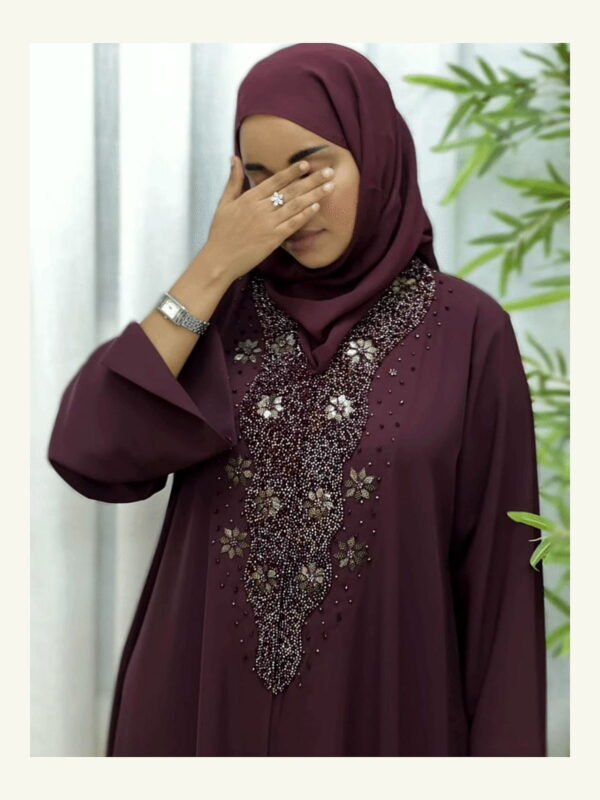zahra royal beaded abaya – ado 1220