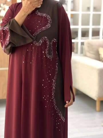 garnet pearl luxe abaya – ado 1234