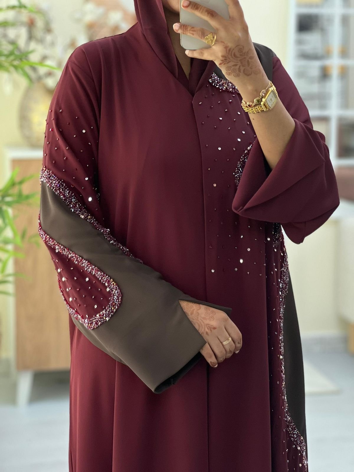 garnet pearl luxe abaya – ado 1234