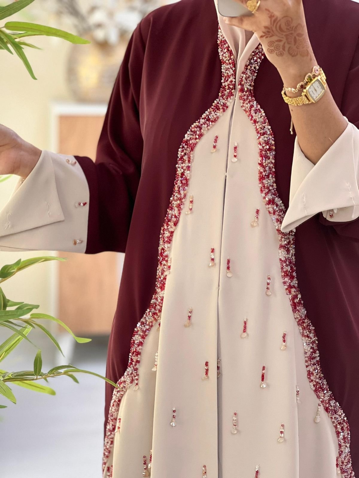 ruby veil elegance abaya – ado 1233