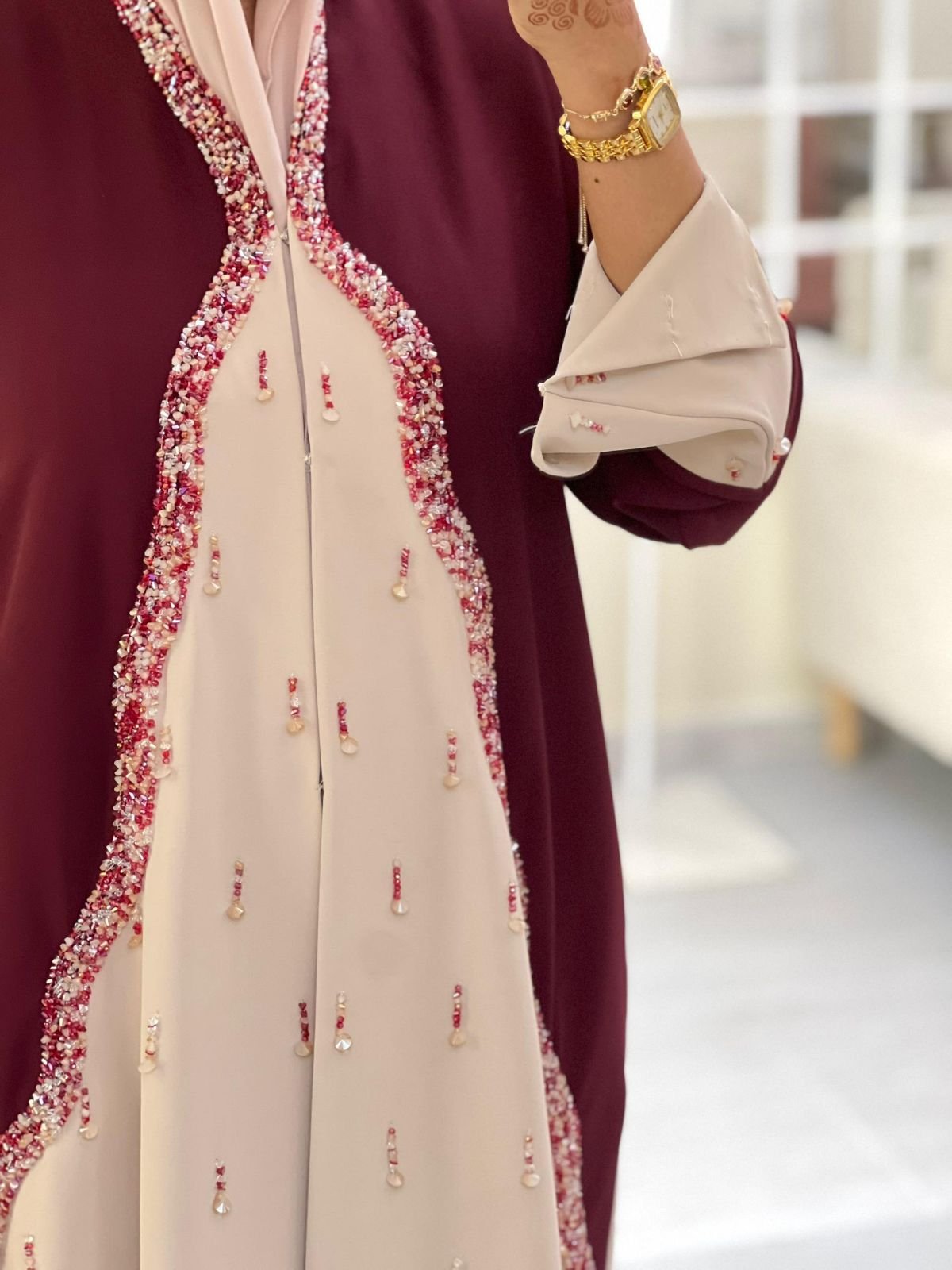 ruby veil elegance abaya – ado 1233