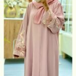 blush petal elegance abaya – dusty pink – ado 1228