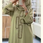 olive noor elegance abaya – ado 1230