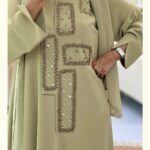 olive noor elegance abaya – ado 1230
