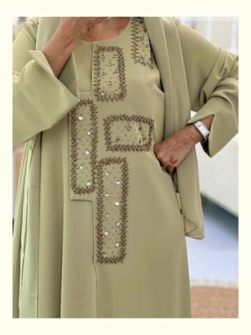 olive noor elegance abaya – ado 1230