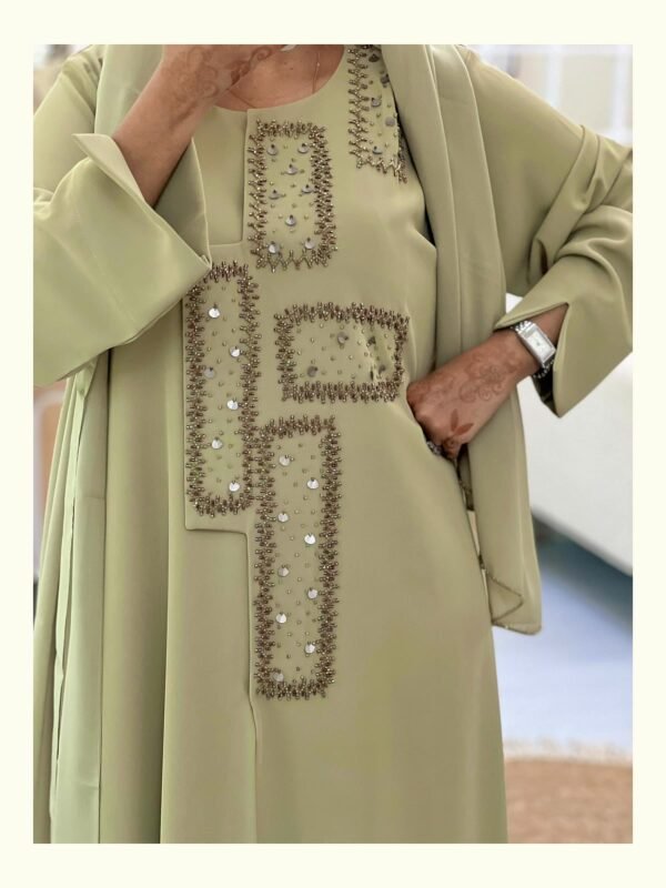 olive noor elegance abaya – ado 1230