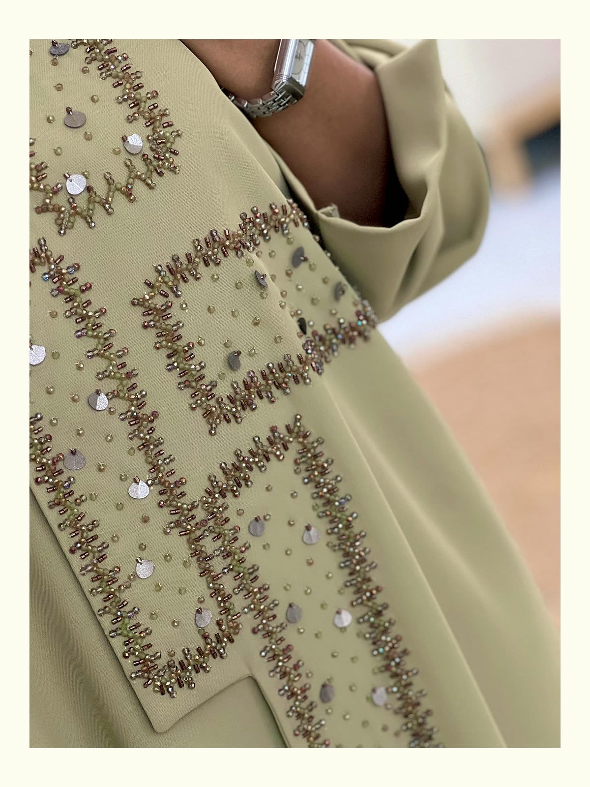 olive noor elegance abaya – ado 1230