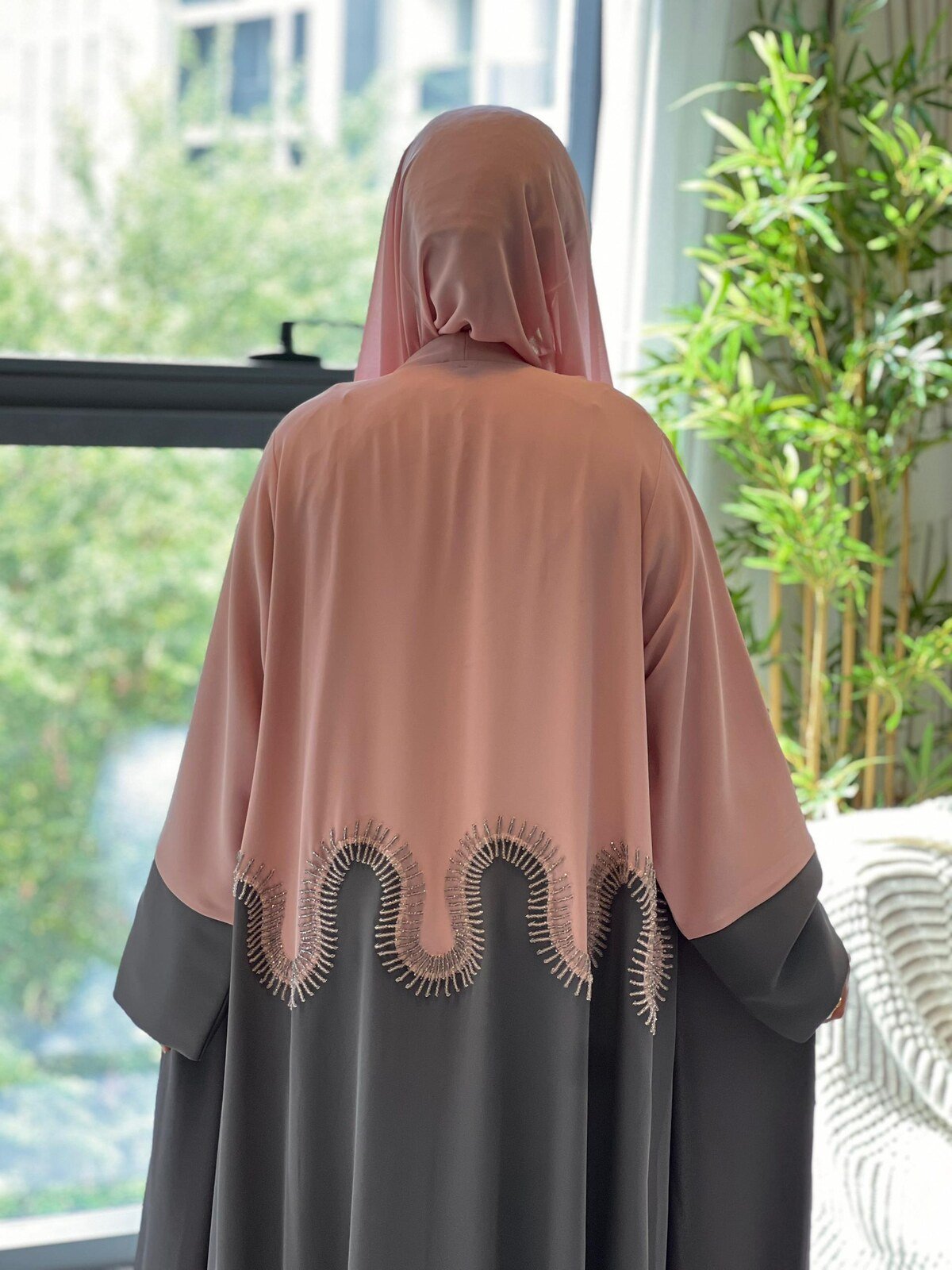 Blush Tide Elegance Abaya – ADO-1235
