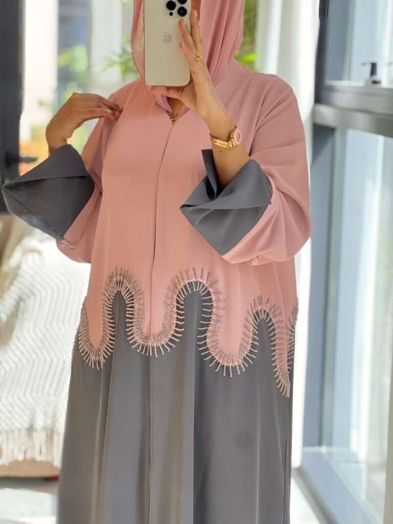 Blush Tide Elegance Abaya – ADO-1235