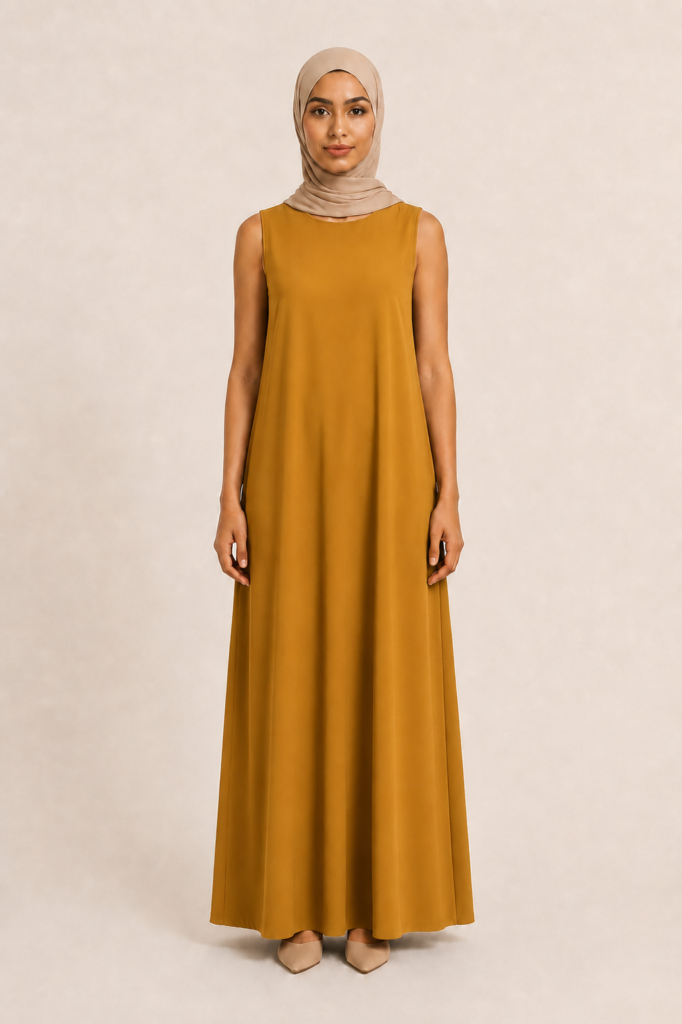 Mustard Gold Plain Inner Dress