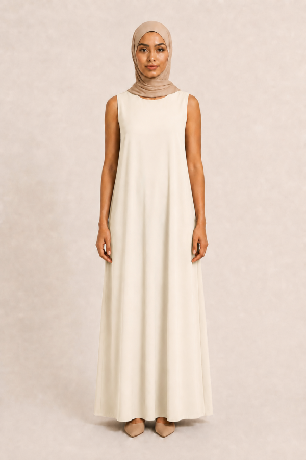 Ivory White Plain Inner Dress