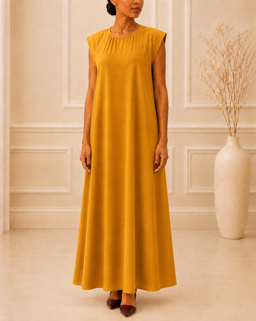 Golden Yellow Plain Inner Dress