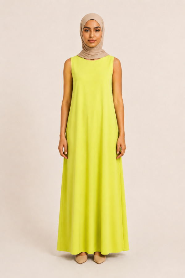 Lemon Green Plain Inner Dress