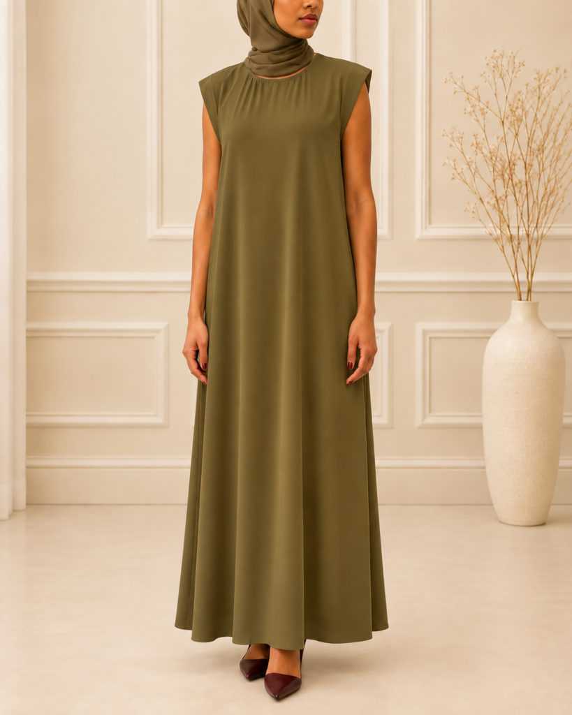 Golden Olive Plain Inner Dress