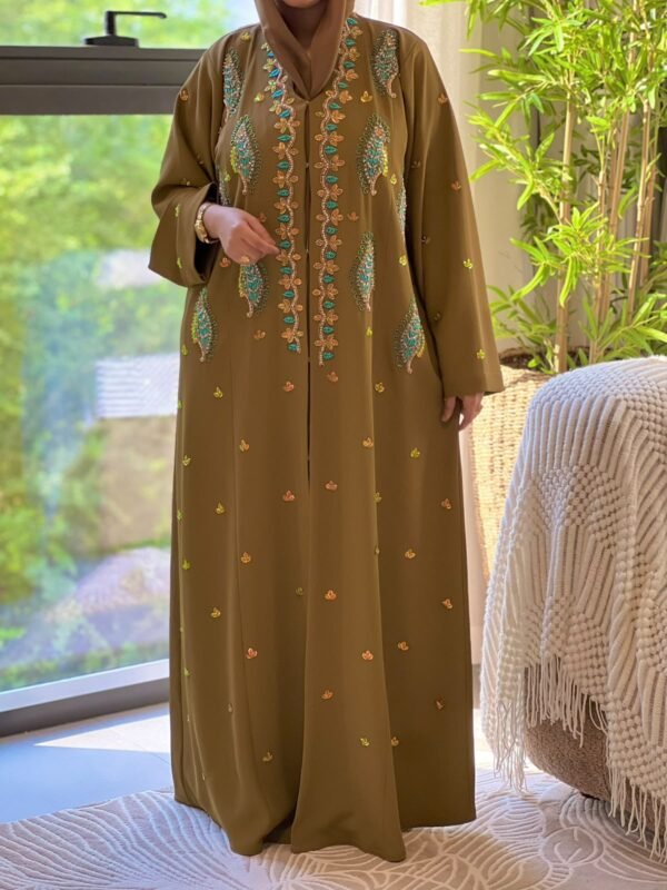 Olive Enchanted Luxe Abaya