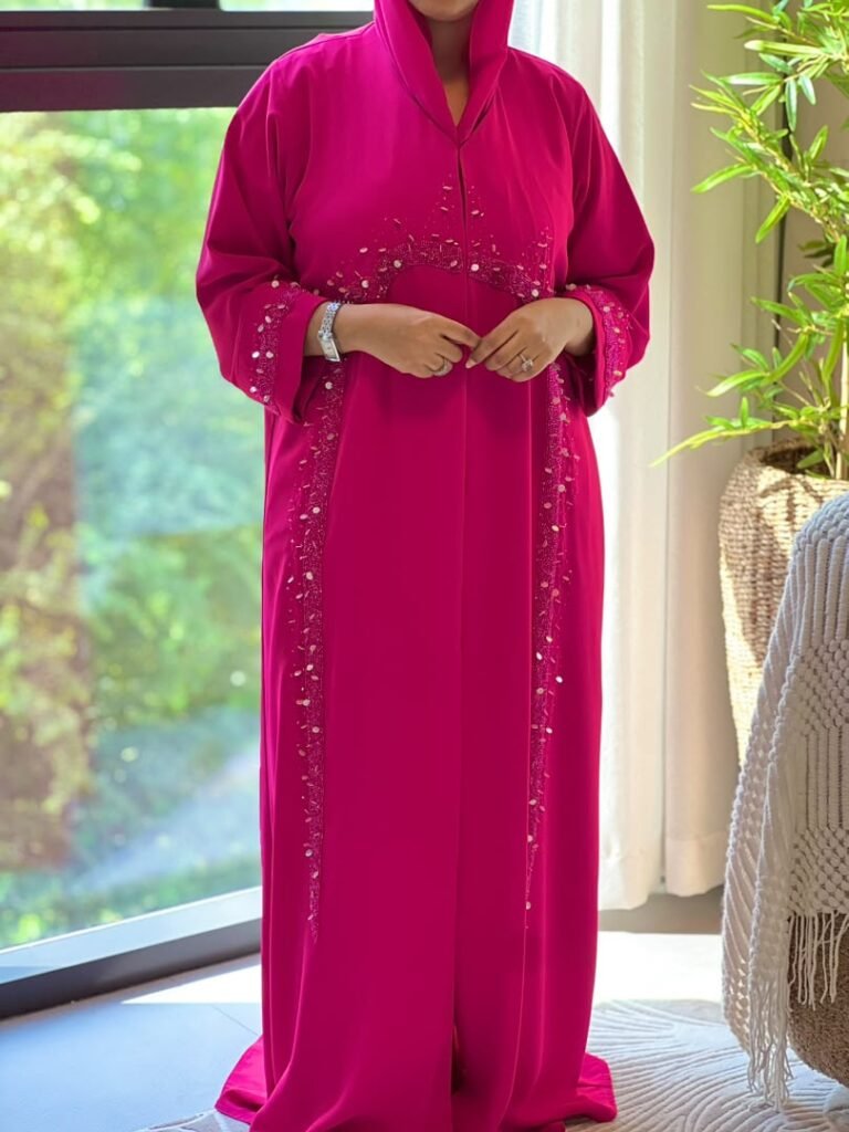 Fuchsia Étoile Luxe Abaya – ADO-1244