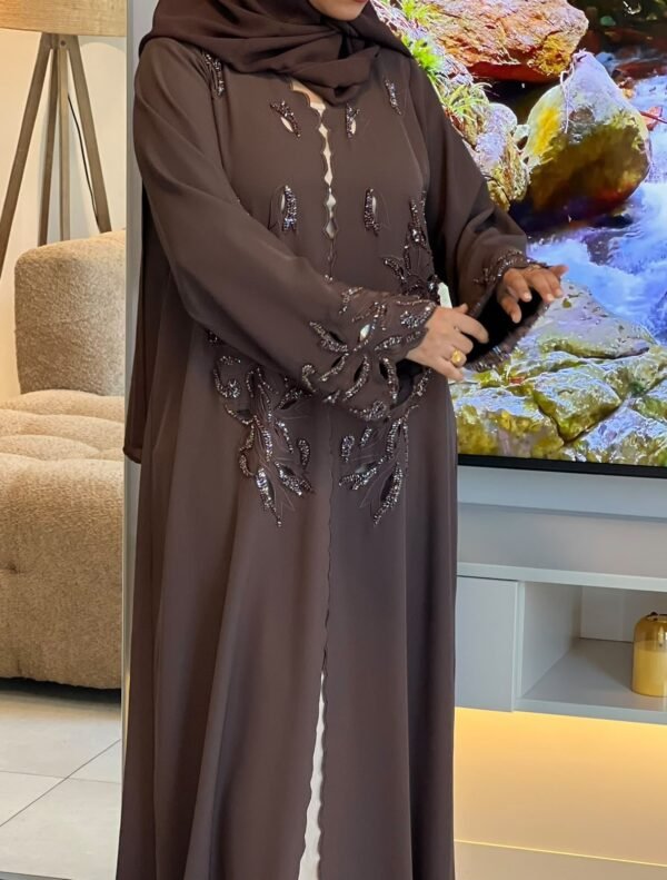 Mocha Floral Luxe Abaya
