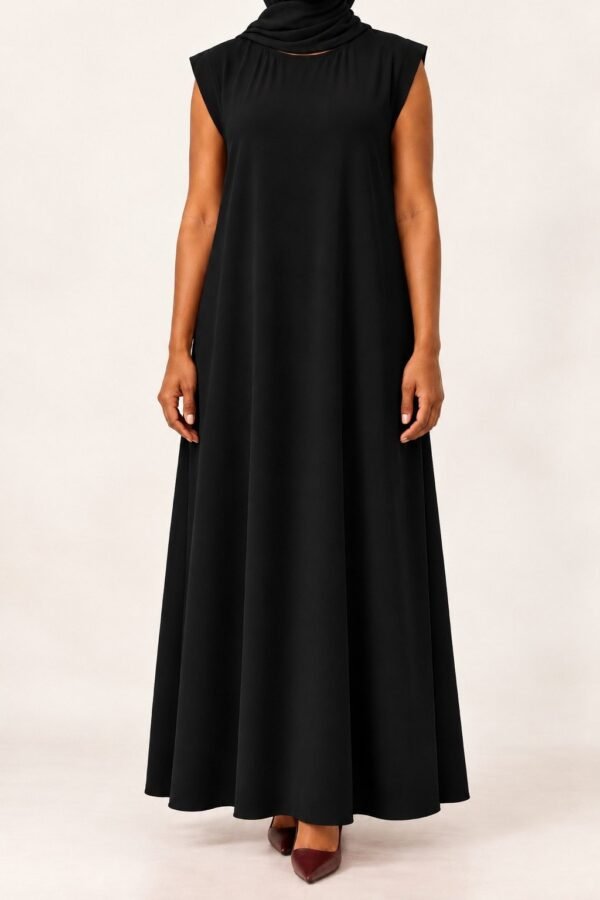 True Black Plain Inner Dress